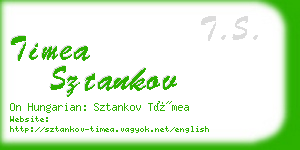 timea sztankov business card